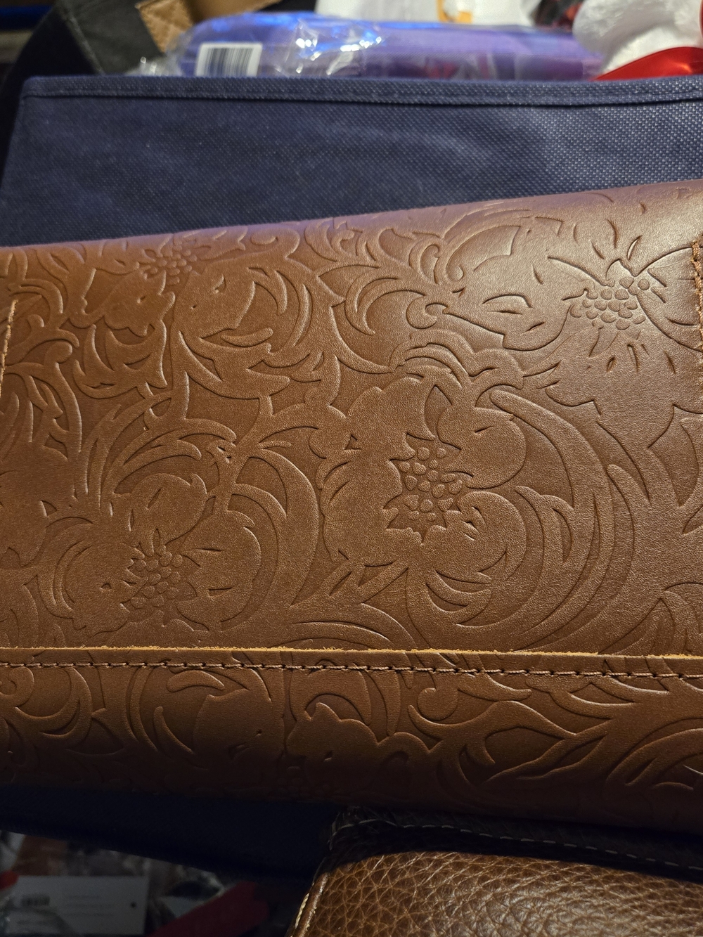 Portland Leather Brown Mini Metro Crossbody Bag In Meadow